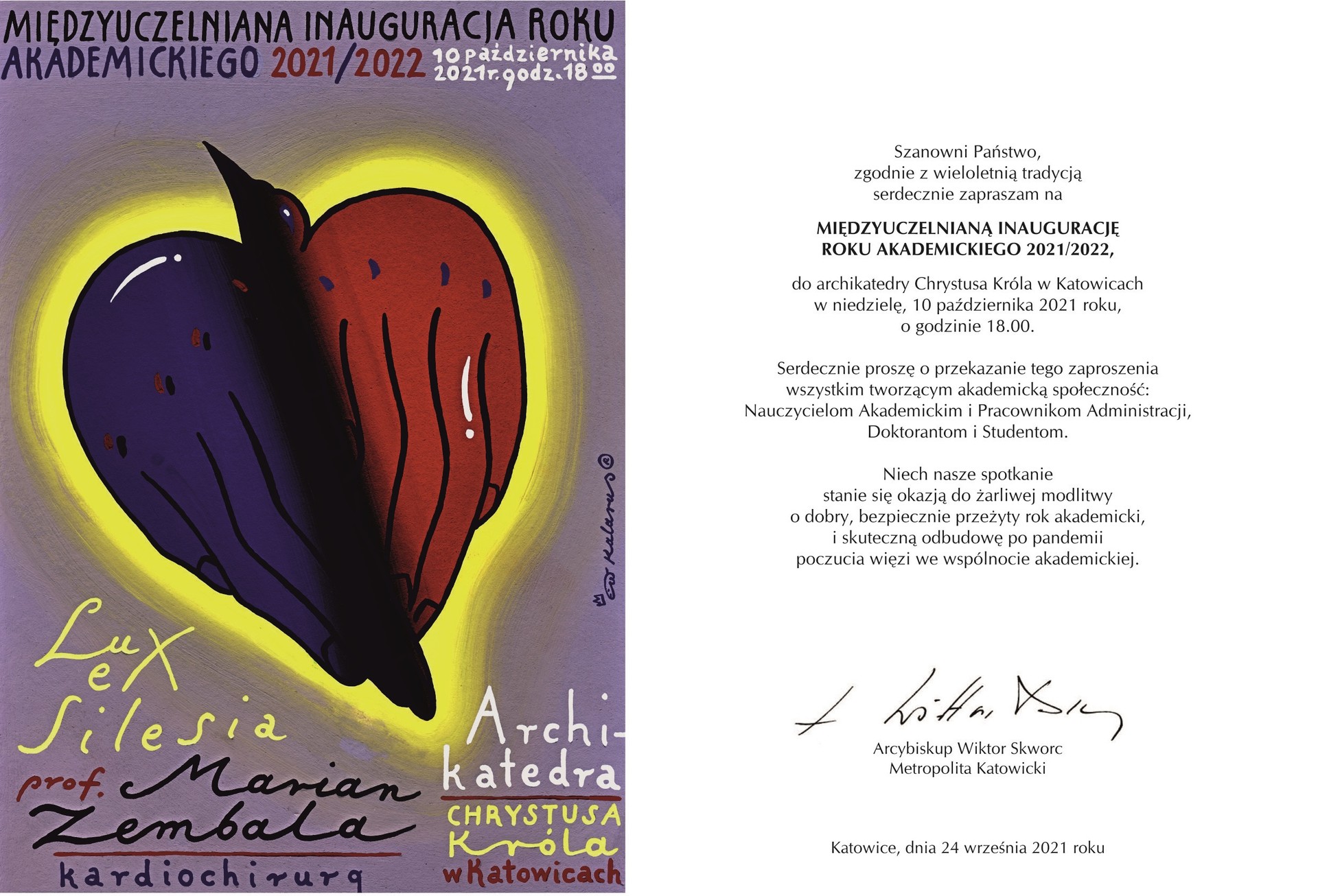 Plakat Międzyuczelnianej Inauguracji Roku Akademickiego