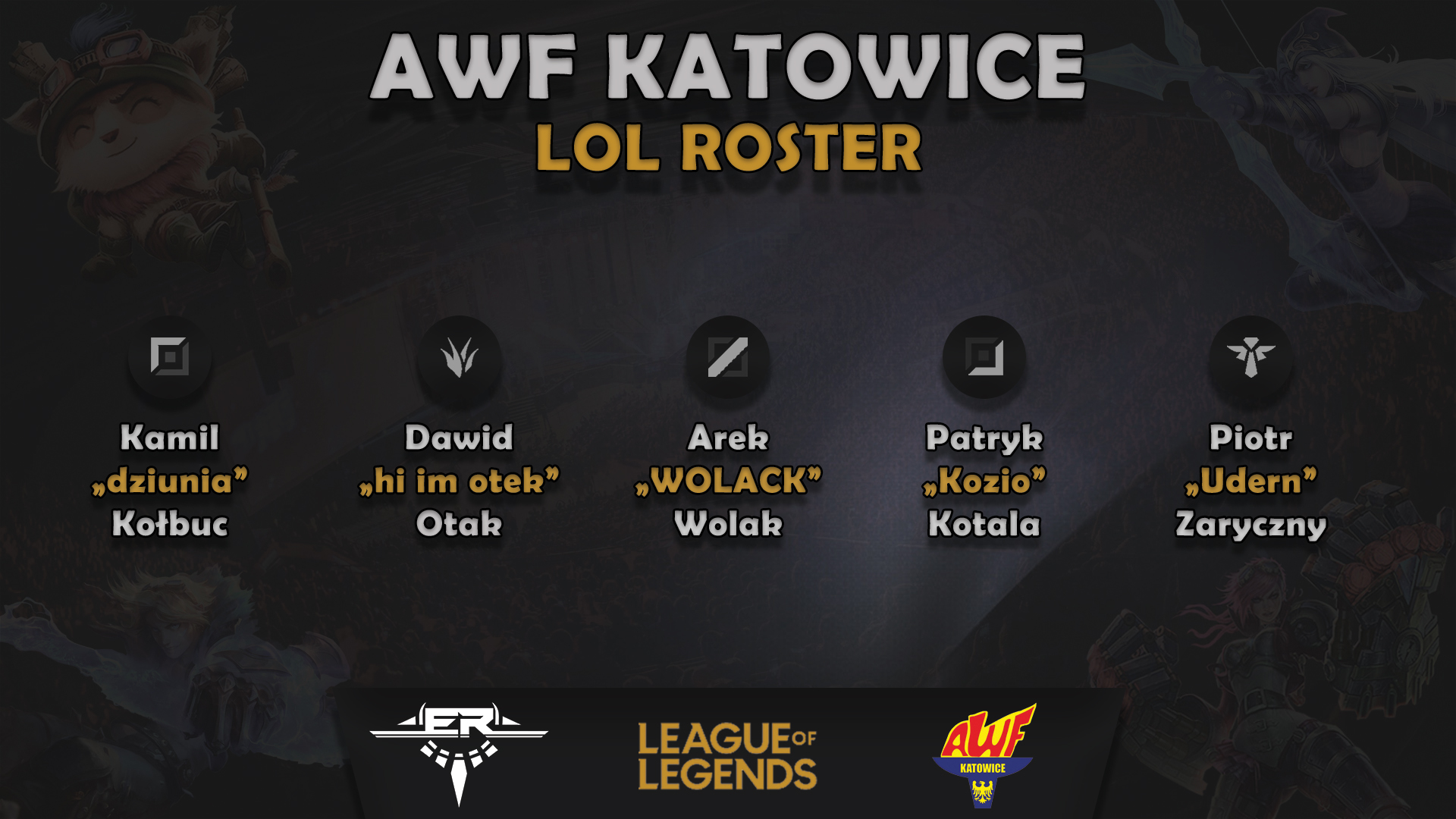 Baner AWF Katowice LOL Roster