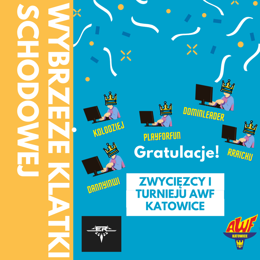 Plakat turnieju e-sportowego AWF Katowice
