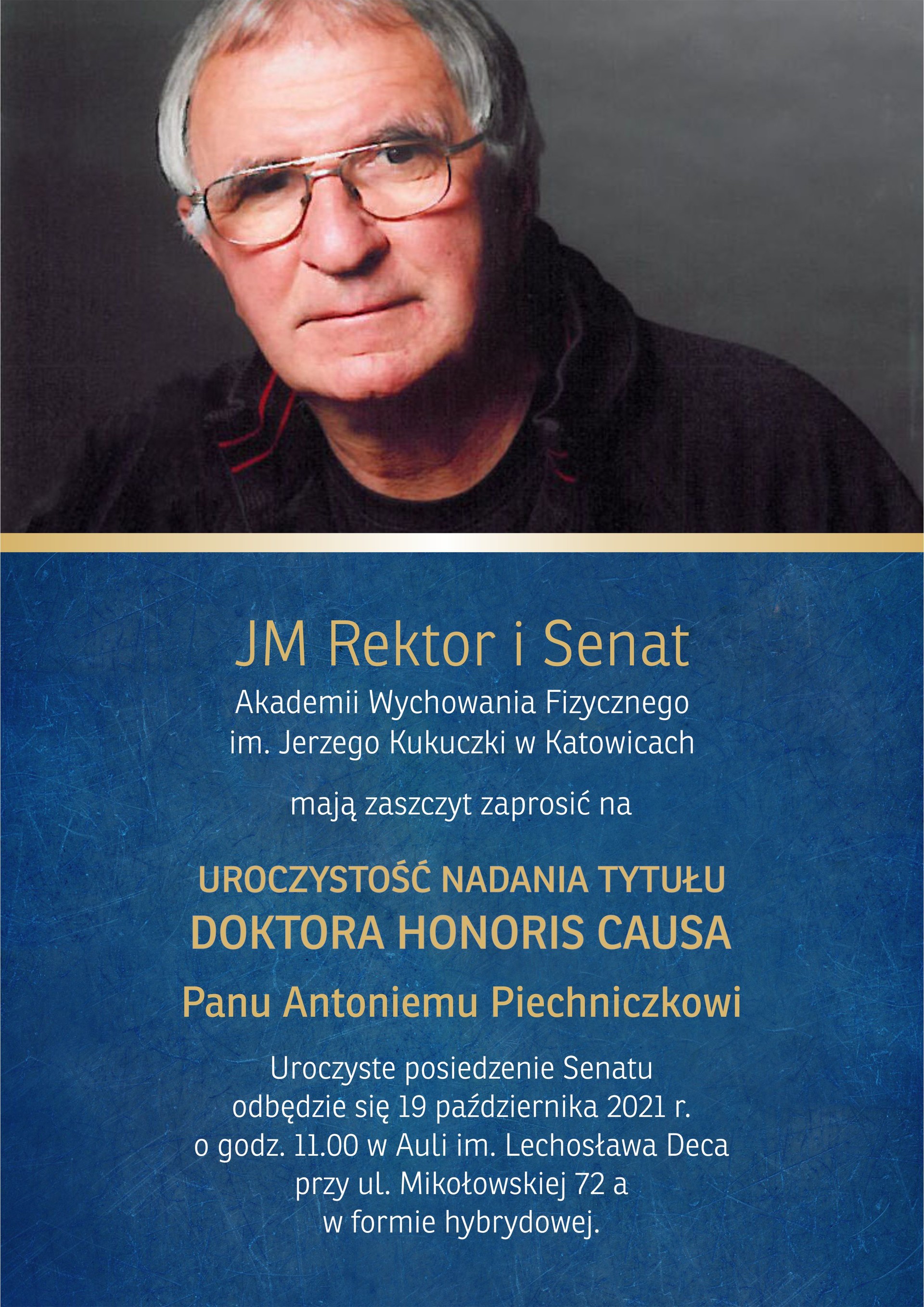Plakat uroczystości nadania tytułu doktora Honoris Causa