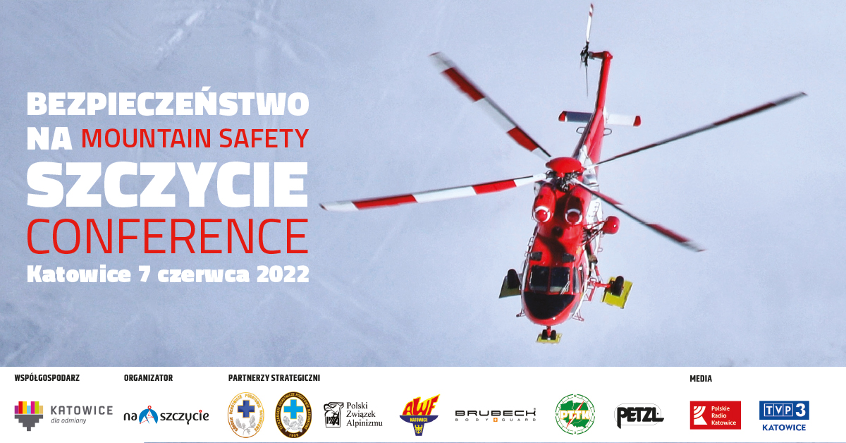 Plakat o tytule Bezpieczeństwo na Mountain Safety Szczycie Conference