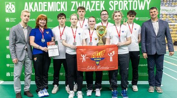 Drużyna reprezentująca AWF Katowice na AMP w badmintonie
