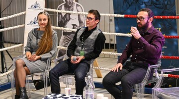 dr. Grzegorz Zydek, mgr Magdalena Kaszuba, mgr Marcin Osowski podczas debaty