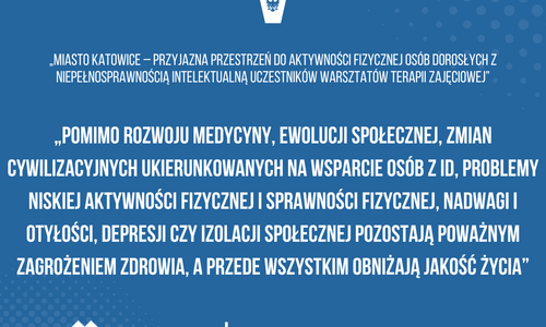 Pomimo rozwoju medycyny, ewolucji społecznej, zmian cywilizacyjnych ukierunkowanych na wsparcie os&oacute;b z ID, problemy niskiej AF i sprawności fizycznej, nadwagi i otyłości, depresji czy izolacji społecznej pozostają poważnym zagrożeniem zdrowia, a przede wszystkim obniżają jakość życia&rdquo; 